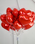 Love Heart Balloon Bouquet Valentines Red