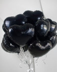 Love Heart Balloon Bouquet Midnight Black